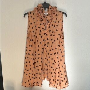 Jaipur Orange with Black Polka Dot Blouse